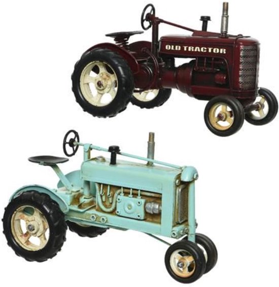 iron tractor 2col assorted 15.5x17.5x27.5cm