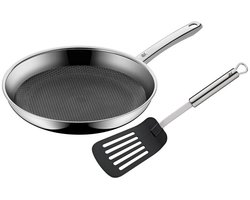 WMF Profi Resist - Koekenpan - Ø 28 cm - RVS - Inclusief Profi Plus Spatel - Geschikt voor Inductie