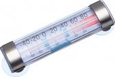 koelkast- en vriezerthermometer 12 cm transparant