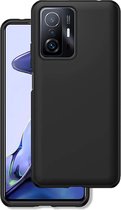 Xiaomi 11T/11T Pro hoesje - Xiaomi 11T/11T Pro hoesje zwart siliconen case hoes cover hoesjes