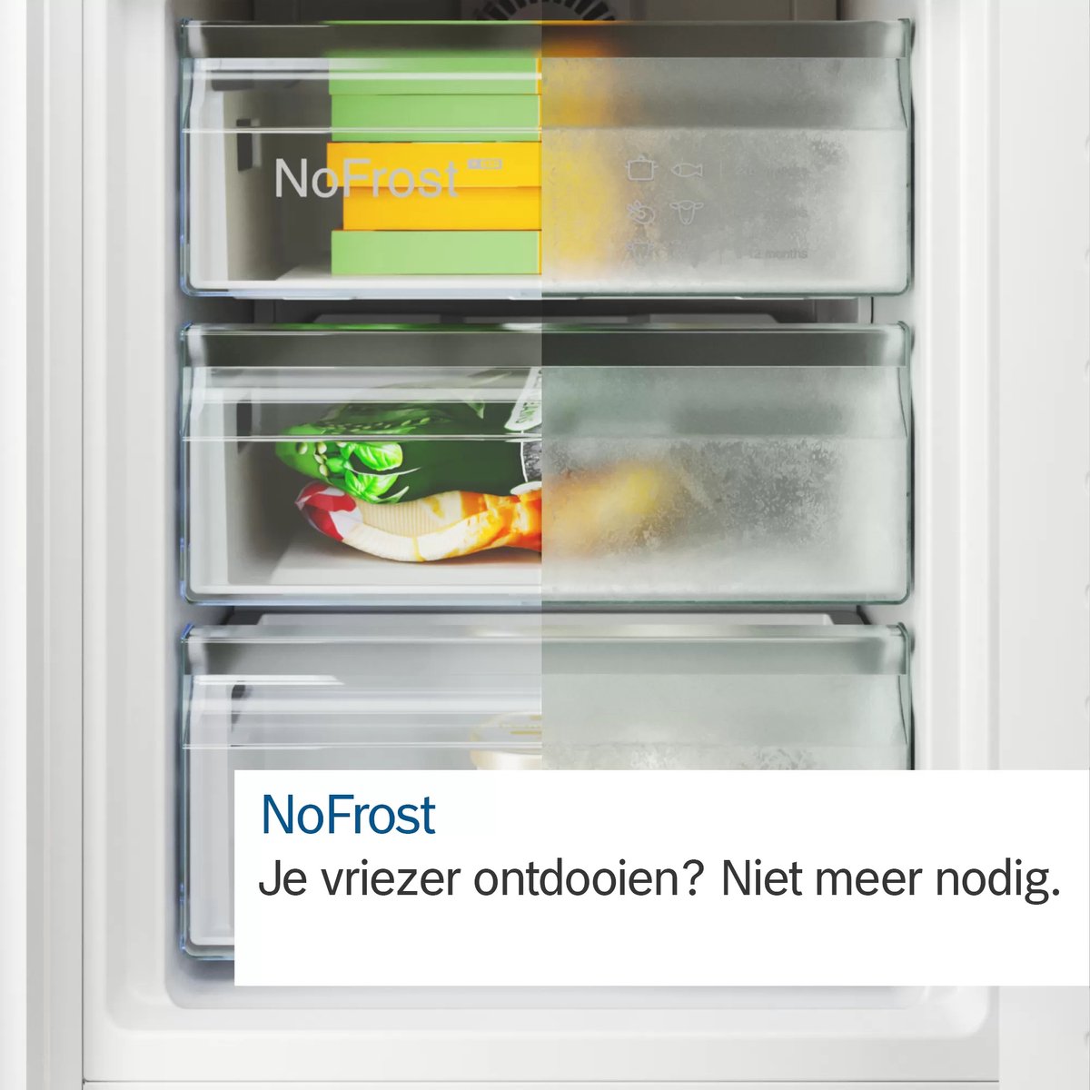 Bosch KGN392LBF - Serie 4 - koel-vriescombinatie - Total No Frost - nooit meer ontdooien- RVS - Zeer stil -Energielabel B - VitaFresh XXL 0°C: houd etenswaren langer vers met extra ruime vershoudlades — afbeelding 7