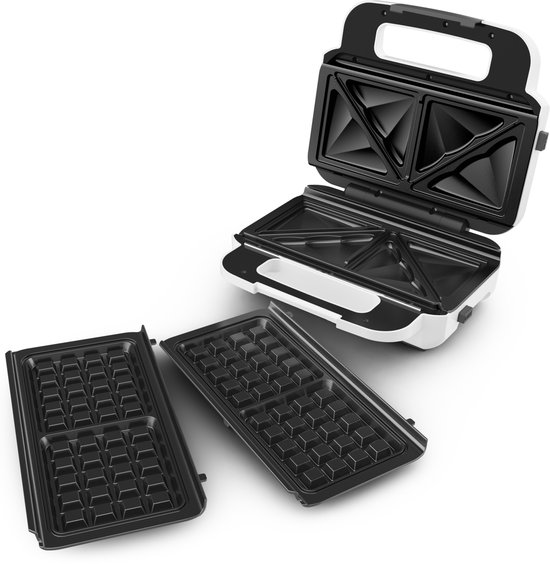 Open Tefal Snack XL tosti- en wafelmaker met verwisselbare platen.