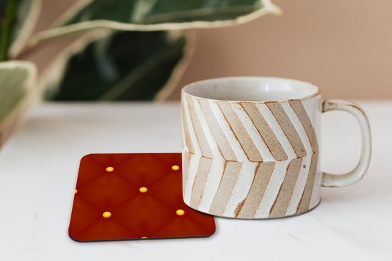 Sous-verres verres pour verres - Motifs - Noël - Or - Pois - 10x10 cm - Sous-verres en verre - 6 pièces - Décoration de table de Noël - Décoration de table de Noël - Décoration de table