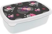 Boîte à pain Wit - Lunch box - Boîte à pain - Roses - Fleurs - Motifs - 18x12x6 cm - Adultes