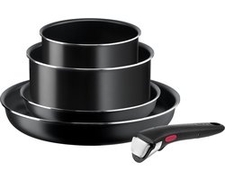 Tefal Ingenio Easy Cook & Clean - Pannenset - 5-delig - Niet Geschikt voor Inductie - Stapelbaar - Afneembare Handgreep