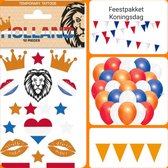 WK Voetbal, Songfestival, Koningsdag Versiering, Oranje, Holland, Nederland, Ballonnen, Vlaggenlijn