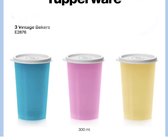 Tupperware vintage bekers set van 3