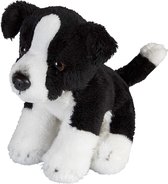 Pluche knuffel dieren Border Collie hond van 15 cm - Speelgoed honden knuffels - Leuk als cadeau voor kinderen