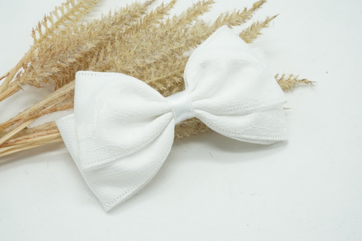 Cotton lace basic haarstrik - Kleur Elegant wit - Haarstrik - Babyshower - Bows and Flowers