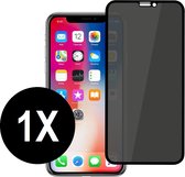 iPhone X/XS/10 screenprotector - Privacy screen protector - Screenprotector iPhone X/XS/10 - Tempered glass