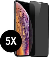 iPhone 11 Pro screenprotector - Privacy screen protector - Screenprotector iPhone 11 Pro - Tempered glass - 5 stuks