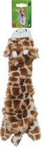 Boon hondenspeelgoed giraffe plat pluche bruin/geel, 35 cm.