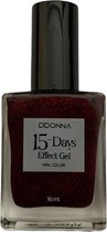 D'Donna - 15-Days Effect Gel Nagellak Glitter - Rood met mini glitters - 1 Flesje met 16 ml. inhoud - Nummer 34