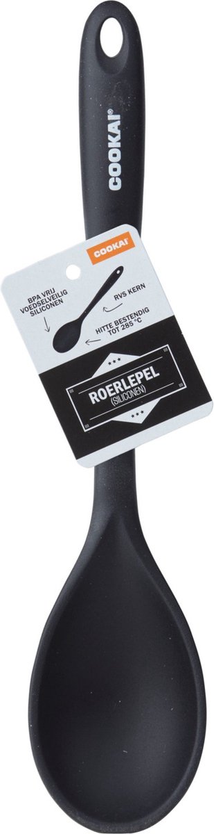 Roerlepel, Siliconen, Zwart - Cookai