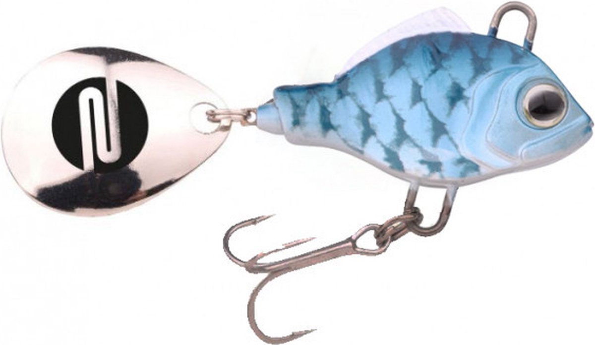 Spro ASP Jigging Spinner 14gr - Treble Hook 8 - Kleur : UV White Bleeder