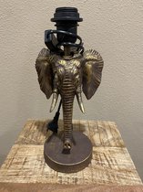 Olifant lamp antique goud