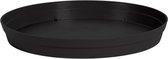 Bloempot kunststof onderschaal Toscane zwart D28 cm - Onderschalen/opvangschalen