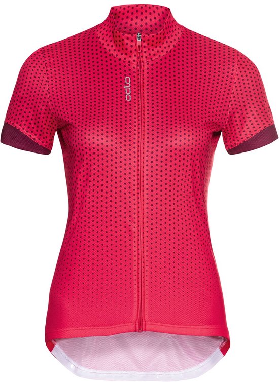 Odlo Fietsshirt  Dames - Kleur Paradise Pink - raspberry fudge - Maat XS