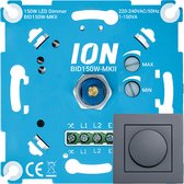 LED Dimmer Inbouw | Mat Antraciet Afdekplaat | 0.3-150 Watt