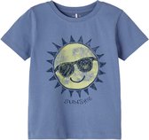 Name it t-shirt jongens - blauw - NMMfreddi - maat 104