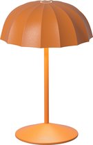 Sompex Tafellamp Ombrellino | Led | Orange - indoor / outdoor / voor binnen en buiten met oplaadstation USB voor draadloos opladen - 2700-3000k - kleur in warm of koel wit instelbaar - Design
