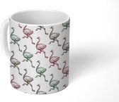 Mok - Koffiemok - Patroon - Vogel - Struisvogel - Mokken - 350 ML - Beker - Koffiemokken - Theemok