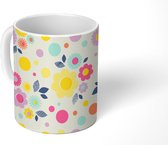 Mok - Koffiemok - Patronen - Bloemen - Bladeren - Mokken - 350 ML - Beker - Koffiemokken - Theemok