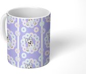Mok - Koffiemok - Patronen - Hond - Donut - Meiden - Meisjes - Kinderen - Kids - Mokken - 350 ML - Beker - Koffiemokken - Theemok