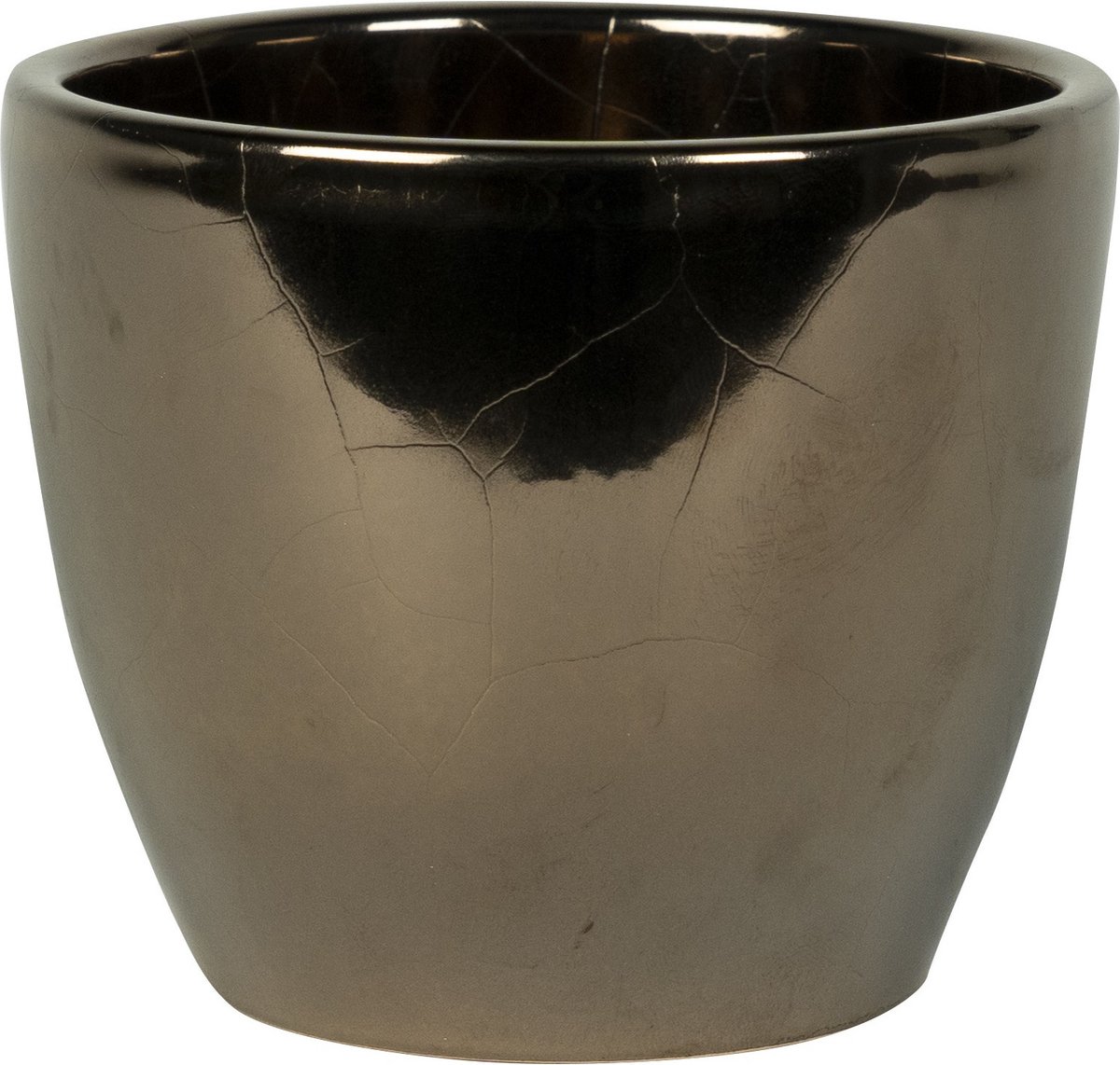 Ter Steege Bloempot - goud - glans - Scandinavisch - 13 x 11 cm - plantenpot
