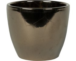 Ter Steege Bloempot - goud - glans - Scandinavisch - 13 x 11 cm - plantenpot