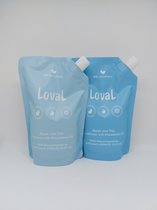 Loval - Geschenkset - Moederdag Cadeau - Organische shampoo en conditioner met macadamia olie - 2 Navulzakken van 450ML - Shampoo en Conditioner zonder sulfaten, parabenen, silicon