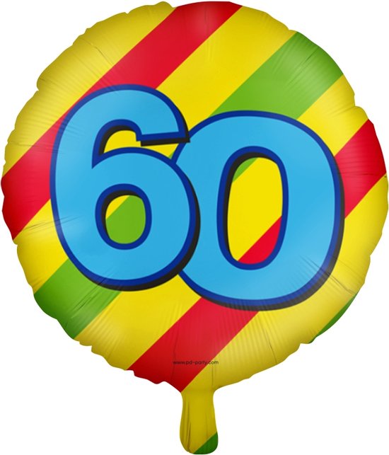 Helium ballon 60 jaar party | 45cm