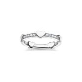 Thomas Sabo Dames Dames ring 925 sterling zilver sterling zilver Zirkonia 0,5 Zilver 32020608