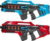 Light Battle Connect Lasergame set - 2x Mega Blaster Blauw/Rood - laser game set met unieke Anti-Cheat functie - Speelgoed laserguns voor kinderen