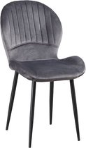 Colenis - Mason Eetkamerstoel - Set Van 6 - Grijs - Fluweel - Velvet - Industrieel