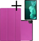 Lenovo Tab P11 Hoesje Case Hard Cover Hoes Book Case + Screenprotector - Paars