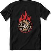 Beercap forever | Feest kado T-Shirt heren - dames | Rood | Perfect drank cadeau shirt |Grappige bier spreuken - zinnen - teksten