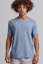 Haze & Finn T-shirt Tee Pocket Melange Ma17 0012 Blue Fog Mannen Maat - L