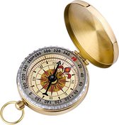 Vintage Zakkompas - Waterdicht messing kompas klassiek springdeksel - Kompas met lichtgevende cijfers voor camping - Outdoor