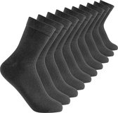 Sokken heren, sokken dames – katoen - maat 41/46 - 20 paar - grijs