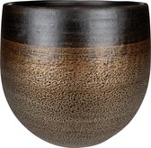 Pot Mya Deep Champagne 42x38 cm ronde bruine bloempot voor binnen
