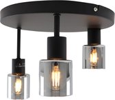 Olucia Crystal - Plafondlamp - Zwart - E14