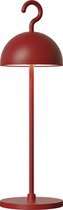 Sompex Tafellamp of hanglamp Hook | Led | Rood - indoor / outdoor / voor binnen en buiten met oplaadkabel USB  - 2700-3000k - kleur in warm of koel wit instelbaar - Design accu(taf