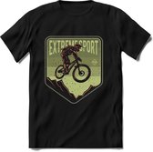 Extreme Sport | TSK Studio Mountainbike kleding Sport T-Shirt | Groen | Heren / Dames | Perfect MTB Verjaardag Cadeau Shirt Maat XXL