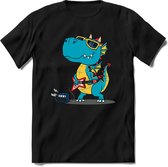 Dino Kinder T-Shirt Jongens / Meisjes  -  Leuk Dinosaurus Cadeau Shirt - grappige Spreuken, Zinnen en Teksten. Maat 146/152