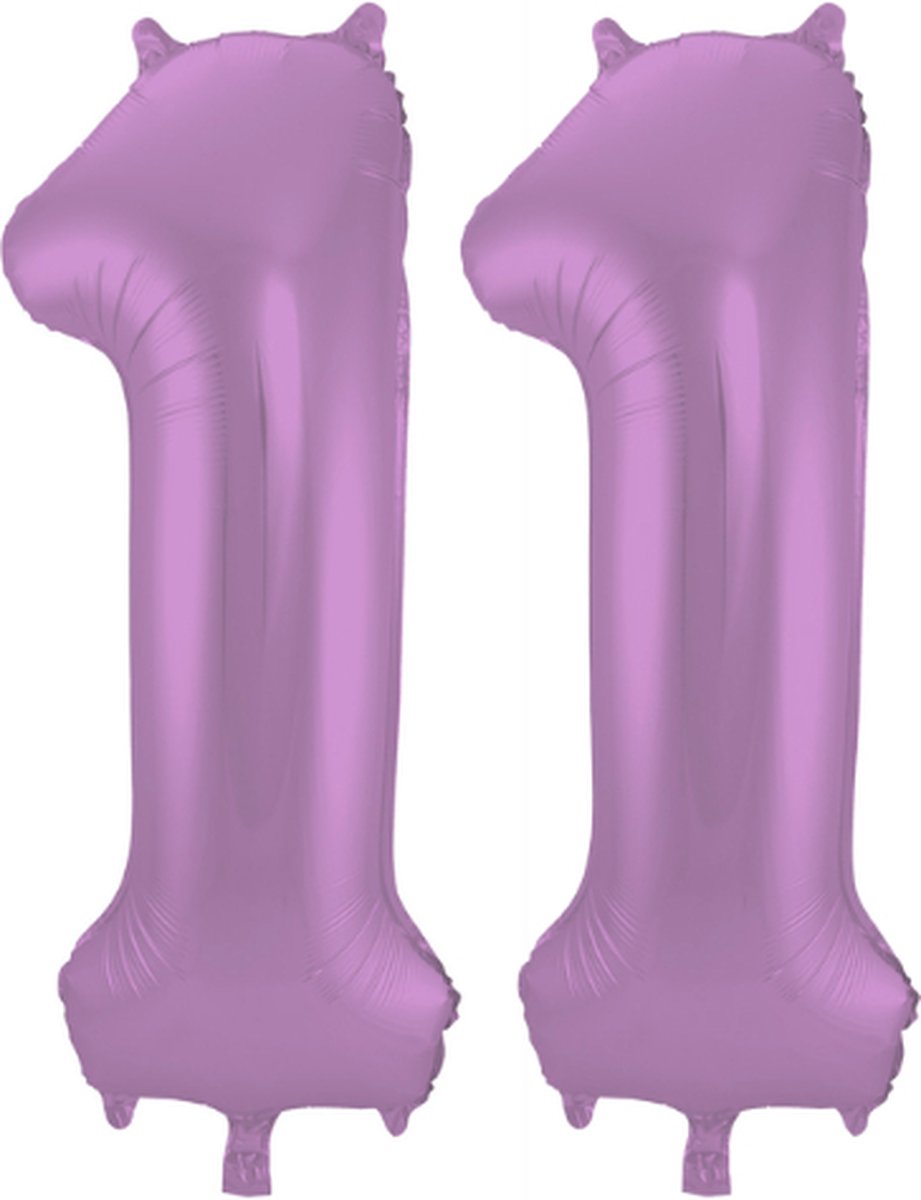 Folieballon 11 jaar metallic paars 86cm
