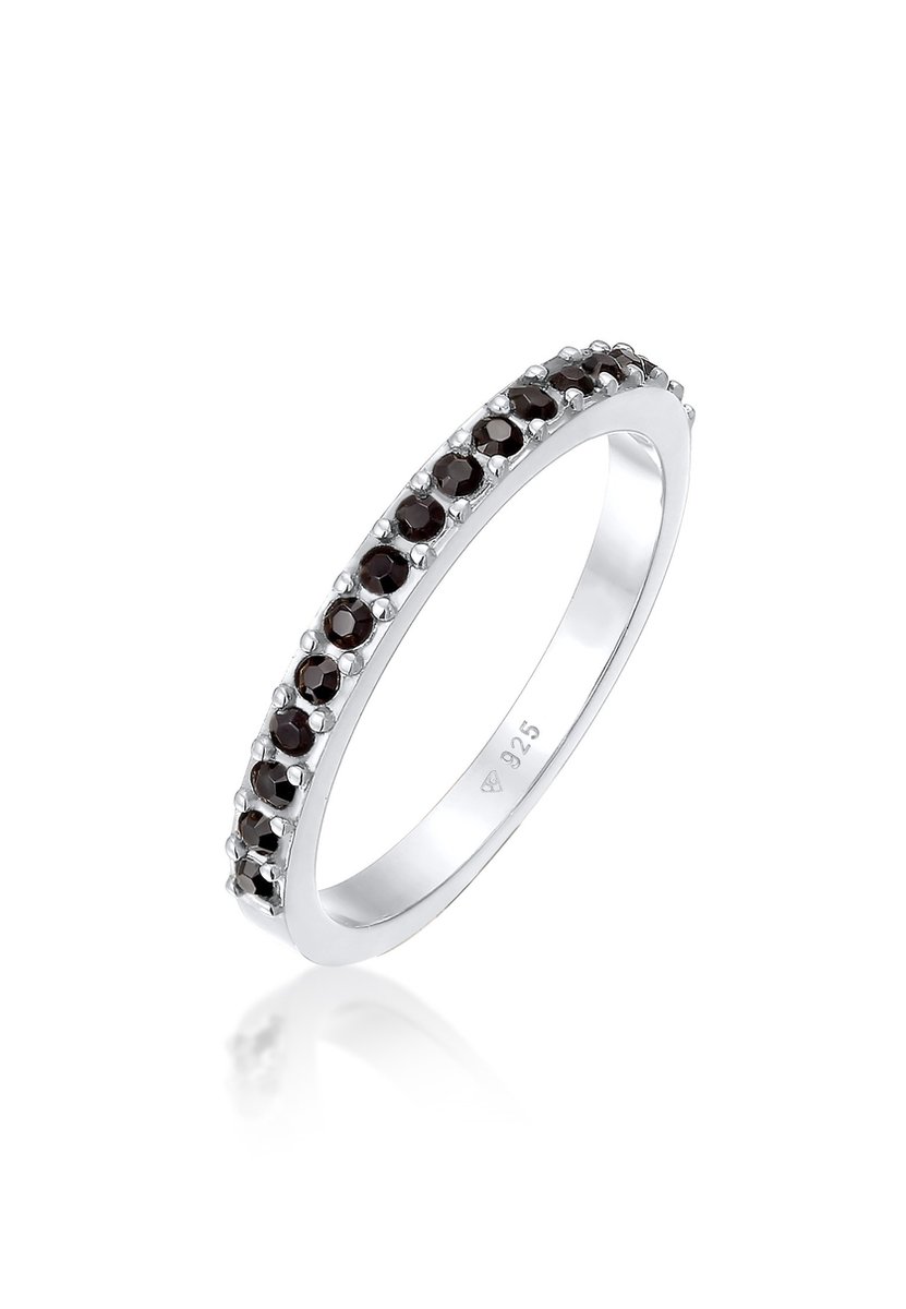 Elli - Ring - Damesband Memoire met Kristallen in 925 Sterling Zilver - Dames