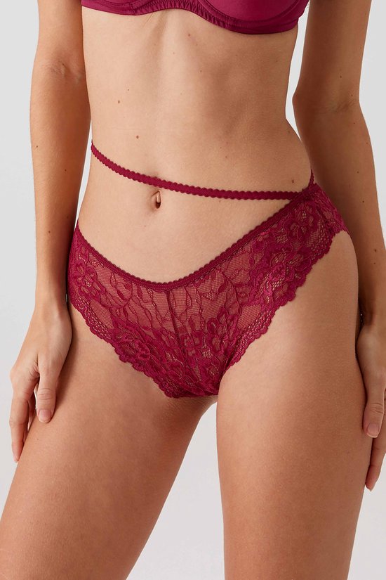 Viuma Slip - Braziliaans Slip – Kanten Brief Ondergoed - Comfortabel Sexy Ondergoed V262521
