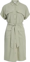 Object Jurk Objkinna S/s Shirt Dress 121 23038863 Seagrass Dames Maat - 40