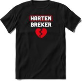 Harten Breker + Hart - Valentijnsdag T-Shirt Heren / Dames - Perfect Valentijn Cadeau Mannen / Vrouwen - Grappige Liefdes en Exen Spreuken, Zinnen en Teksten.